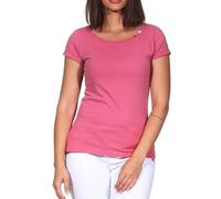 Ragwear Damen T-Shirt Kurzarmshirt Basic Freizeitshirt Fllorah GOTS 2521-10012 Rose (4041) 3XL