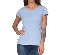 Ragwear Damen T-Shirt Kurzarmshirt Basic Freizeitshirt Fllorah GOTS 2611-10017 Arctic Blue (2059) XXL