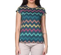 Ragwear Damen T-Shirt Kurzarmshirt Jerseyshirt Rundhals mit Chevron-Muster Diona Print 2611-10016 Dark Multi Combo (8012) L
