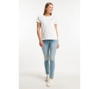 Kurzarmshirt RAGWEAR "ADORI A", Damen, Gr. S, beige (ivory), Jersey, Obermaterial: 60% Baumwolle, 40% Polyester, bestickt, hüftbedeckend, Rundhals, Shirts Kurzarmshirt (15566710-S)