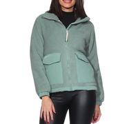 Warme Plüschjacke mit hohem Stehkragen "Arctika II" Dusty Green XL