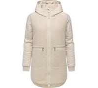 Fellimitatmantel RAGWEAR "Longeddy", Damen, Gr. S (36), beige, Obermaterial 1: 100% Polyester, Obermaterial 2: 70% Polyester, 30% Nylon, Innenfutter: 100% Polyester, Wattierung: 100% Polyester, figuru