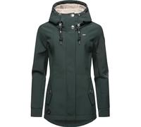Ragwear Damen Übergangsjacke Funktionsjacke Softshelljacke wasserabweisend mit Kapuze Monadde Softshell Dark Green Gr. XS