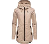 Ragwear Damen Übergangsjacke leichte Jacke Kurzmantel wasserdicht mit verstellbarer Kapuze Zuzka Intl Latte024 Gr. XS