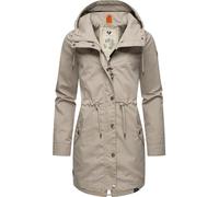Parka RAGWEAR "Canny" Gr. XXXL (46), weiß (bone) Damen Jacken Lange stylische Übergangsjacke mit großer Kapuze (42560368-XXXL)