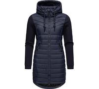 Steppmantel RAGWEAR "Lucinda Long II", Damen, Gr. 5XL (50), blau (navy), Obermaterial: 100% Polyester. Obermaterial Ärmel: 100% Baumwolle. Innenmaterial: 100% Polyester. Futter: 100% Polyester. Wattie
