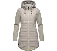Ragwear Damen Übergangsjacke leichte lang Steppjacke mit weichen Ärmeln und Kapuze Sandrra Long Bone Gr. M