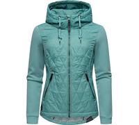 Ragwear Damen Übergangsjacke leichte Steppjacke kurz mit weichen Ärmeln und Kapuze Lucinda Ocean Green024 Gr. M