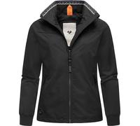 Ragwear Damen Übergangsjacke leichte wasserdichte Jacke kurz mit hohem Stehkragen Apola YOUMODO Black Gr. XS