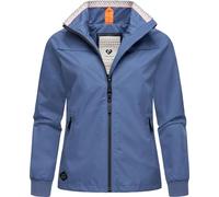 Ragwear Damen Übergangsjacke leichte wasserdichte Jacke kurz mit hohem Stehkragen Apola YOUMODO Indigo Blue Gr. XL