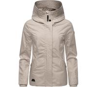 Ragwear Damen Übergangsjacke leichte wasserdichte Jacke kurz mit Kapuze Vannesa Bone Gr. S