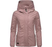 Ragwear Damen Übergangsjacke leichte wasserdichte Jacke kurz mit Kapuze Vannesa Mauve Gr. S
