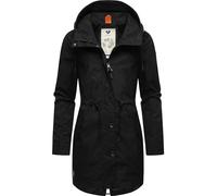 Parka RAGWEAR "Canny" Gr. XS (34), blau (dark) Damen Jacken Lange stylische Übergangsjacke mit großer Kapuze (51578835-XS)