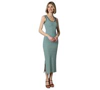 Shirtkleid RAGWEAR "Montyca Stripes YOUMODO", Damen, Gr. XL (42), Normalgrößen, ocean grün, Material: 95% Baumwolle, 5% Elasthan, körpernah ca. Mitte Wade, Rundhals, Ärmel ohne Ärmelschlitz normaler S