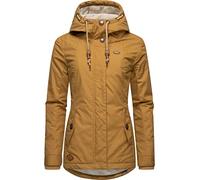 Ragwear Damen warme kurze Winterjacke mit Kapuze Monade Intl Camel22 Gr. S