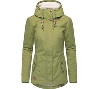Winterjacke RAGWEAR "Monade", Damen, Gr. S (36), gelbgrün, Obermaterial: 65% Polyester, 35% Baumwolle; Futter: 100% Polyester; Wattierung 100% Polyester, figurbetont Po-bedeckend, verstellbar Rippstri