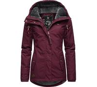 Ragwear Damen warme Winterjacke kurz mit Kapuze Monade Wine Red22 Gr. 3XL