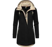 Fellimitatmantel RAGWEAR "Letti Teddy-Fleece" Gr. XXXL (46), schwarz Damen Mäntel (82200425-XXXL) schwarz