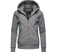Ragwear Damen warme wasserdichte Winterjacke mit Kapuze Nuggie Zig Zag Intl. Grey22 Gr. L