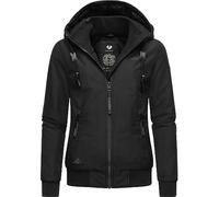 Ragwear Damen Winterjacke Outdoorjacke wasserdicht mit Kapuze Nuggie Melange Black Gr. XXL