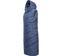 Steppweste RAGWEAR "Suminka Vest" Gr. L (40), blau (indigo) Damen Westen Longwesten Stylische, lange Winterweste (72635732-L)