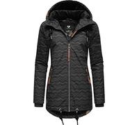 Winterjacke RAGWEAR "Zuzka Winter" Gr. S (36), blau (midnight) Damen Jacken Lange stylischer Winterparka mit Teddyfleece Innenfutter (11110418-S)