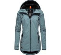 Ragwear Damen warme Winterjacke kurz wasserdicht mit Kapuze Zuzka Winter Stone Blue23 Gr. S