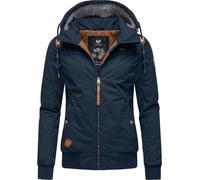 Ragwear Damen warme Winterjacke mit abnehmbarer Kapuze Jotty Winter Navy22 Gr. XL