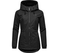 Ragwear Damen warme wasserdichte Winterjacke mit Kapuze Dankka Warm YOUMODO Black Gr. M