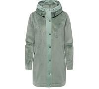 Ragwear Damen warmer weicher Cord Mantel in Ripp-Optik mit verstellbarer Kapuze Cousy Bonded YOUMODO Dusty Green Gr. L