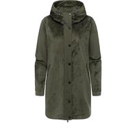 Kurzmantel RAGWEAR "Cousy Bonded YOUMODO", Damen, Gr. L (40), olivgrün, Obermaterial 1: 91% Polyester, 9% Elasthan; Obermaterial 2: 94% Polyester, 6% Elasthan, gerade Po-bedeckend, hoch geschlossener 