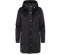 Ragwear Damen warmer weicher Cord Mantel in Ripp-Optik mit verstellbarer Kapuze Cousy Bonded YOUMODO Black Gr. S