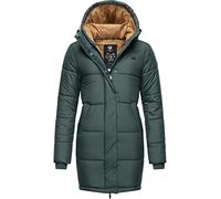 Ragwear Damen Warmer Winter Steppmantel aus recycelten Materialien Relive Long Remake Dark Green Gr. M