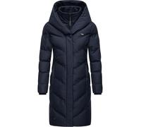 Ragwear Damen Warmer Wintermantel Steppmantel wasserdicht mit Kapuze Natalka Melange Intl Navy24 Gr. XXL