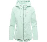 Ragwear Damen wasserdichte leichte Übergangsjacke kurze Jacke mit Kapuze Monadde Mint Gr. XL