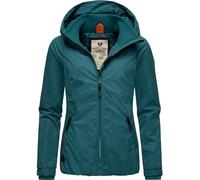 Outdoorjacke RAGWEAR "Dizzie", Damen, Gr. M (38), blau (metallicblau), Außenmaterial: 100% Polyester; Innenfutter: 100% Polyester, regular fit hüftbedeckend, Ärmel ohne Ärmelschlitz Rippstrickbündchen