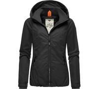 Outdoorjacke RAGWEAR "Dizzie", Damen, Gr. S (36), schwarz, Außenmaterial: 100% Polyester; Innenfutter: 100% Polyester, regular fit hüftbedeckend, Ärmel ohne Ärmelschlitz Rippstrickbündchen, Jacken Out