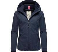 Outdoorjacke RAGWEAR "Dizzie", Damen, Gr. 6XL (52), blau (jeans), Außenmaterial: 100% Polyester, Innenfutter: 100% Polyester, Wattierung: 100% Polyester, casual, regular fit hüftbedeckend, Langarm Ärm