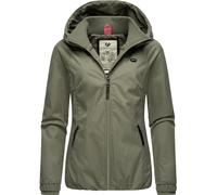 Ragwear Damen wasserdichte Übergangsjacke leichte Jacke kurz mit Kapuze Dizzie Olive024 Gr. S