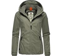 Ragwear Damen wasserdichte Übergangsjacke leichte Jacke kurz mit Kapuze Dizzie Intl Olive24 Gr. XS