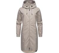 Ragwear Damen wasserdichte Übergangsjacke leichte Jacke lang mit Kapuze Belinka Bone24 Gr. XXL