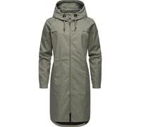 Ragwear Damen wasserdichte Übergangsjacke leichte Jacke lang mit Kapuze Belinka Olive24 Gr. XL