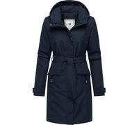 Ragwear Damen wasserdichter leichter Wintermantel warmer Parka mit Bindegürtel und Kapuze Horatia Warm YOUMODO XS-3XL