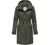 Kurzmantel RAGWEAR "Horatia Warm YOUMODO", Damen, Gr. XL (42), olivgrün, Obermaterial: 100% Polyester; Innenfutter: 100% Polyester; Wattierung: 100% Polyester, tailliert ca. Mitte Oberschenkel, hoch g