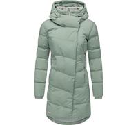 Wintermantel RAGWEAR "Pavla Soft YOUMODO", Damen, Gr. L (40), grau (graugrün), Obermaterial: 100% Polyester, Innenfutter: 100% Polyester, Wattierung: 100% Polyester, casual, gerade ca. Mitte Oberschen