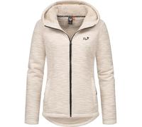 Kapuzenstrickjacke RAGWEAR "Lyshka Melange", Damen, Gr. XXXL (46), grau (taupe), Grobstrick, Obermaterial: 56% Baumwolle, 44% Polyester; Innenfutter: 100% Polyester, sportlich, figurumspielend hüftbed