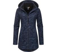 Longstrickjacke RAGWEAR "Leysha Melange" Gr. XXXL (46), blau (navy) Damen Strickjacken (22812119-XXXL) navy