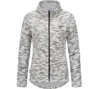 Ragwear Damen weiche Strickjacke Übergangsjacke mit Teddy-fleece und Stehkragen Liram Melange YOUMODO Ash Gr. XL