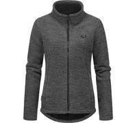 Ragwear Damen weiche Strickjacke Übergangsjacke mit Teddy-Fleece und Stehkragen Liram Melange YOUMODO Dark Grey Gr. L