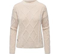 Strickpullover RAGWEAR "Jannina", Damen, Gr. XXL (44), beige (ecru), Material: 100% Polyester, gerade hüftbedeckend, Rundhals, Ärmel ohne Ärmelschlitz Rippbündchen, Pullover Strickpullover, Gestrickte